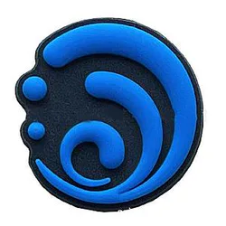 Genshin Impact Crocs Charms –  Genshin Impact Logo Blue PVC Crocs Charm