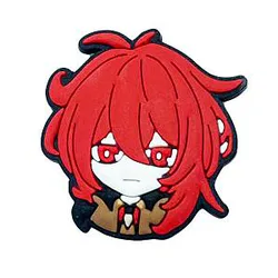 Genshin Impact Crocs Charms –  Genshin Impact Accessories Red PVC Crocs Charm