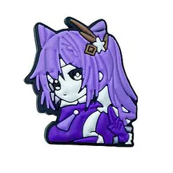 Genshin Impact Crocs Charms – Character Purple Accessories PVC Crocs Charm