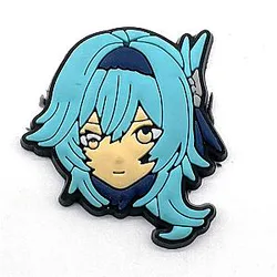Genshin Impact Crocs Charms –  Blue Hair Accessories Shoe PVC Crocs Charm