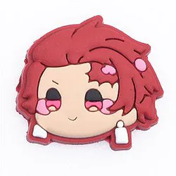 Demon Slayer Crocs Charms – Kamado Tanjiro Cute Face Accessories PVC Crocs Charm