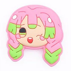 Demon Slayer Crocs Charms – Mitsuri Kanroji Cute Face Accessories PVC Crocs Charm