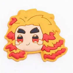 Demon Slayer Crocs Charms – Rengoku Kyojuro Cute Face Accessories PVC Crocs Charm