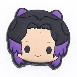 Demon Slayer Crocs Charms – Shinobu Kocho Cute Face Accessories PVC Crocs Charm