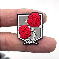 Attack on Titan Crocs Charms – Logo Roses PVC Crocs Charm