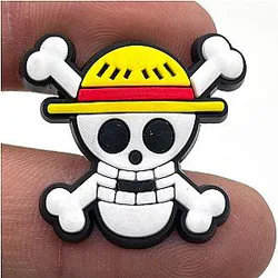 One Piece Crocs Charms – Straw Hat Pirates Logo PVC Crocs Charm