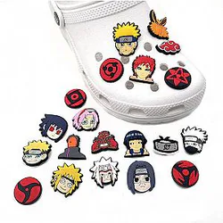 Akatsuki Crocs Charms - Cute Shoe Cosplay Accessory Buckles for Croc Charms Sandal Shoes Buttons Decoration Unisex