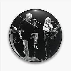 Crosby, Stills and Nash - BW Photograph Pin