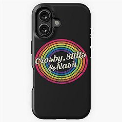 Crosby Stills Nash T-ShirtCrosby , Stills & Nash - Retro Rainbow Faded-Style iPhone Tough Case