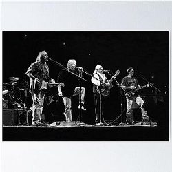 Crosby, Stills and Nash - BW Photograph Poster