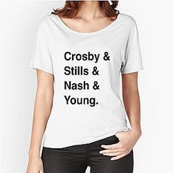 Crosby, Stills, Nash & Young - Band T-Shirt Relaxed Fit T-Shirt