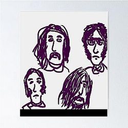 Mens Funny Csny Stills Nash And Young Drawing Day Cool Graphic Gift Poster