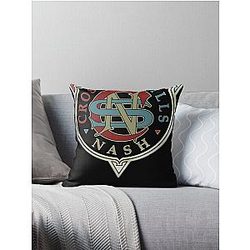 The Band Crosby Logo Stills Band Music Nash Fashion And Young  Throw Pillow