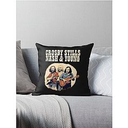 Crosby Stills Nash & Young  Throw Pillow