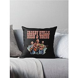 Crosby Stills Nash & Young  Throw Pillow