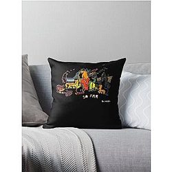 People Call Me Animals Crosby Stills Nash Young Retro Vintage Throw Pillow