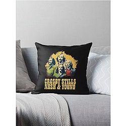 Crosby Stills Nash & Young  Throw Pillow