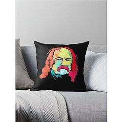 Music Vintage Retro David Crosby By Van Roland Color Vintage Photograp Throw Pillow