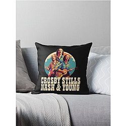 Crosby Stills Nash & Young  Throw Pillow