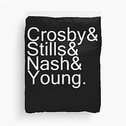 Funny Gift For Crosby Stills Nash And Young Vintage Photograp Duvet Cover