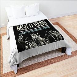 Day Gift For Crosby Stills Nash And Young Music Band Vintage Photograp Comforter