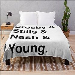 Crosby, Stills, Nash & Young - Band T-Shirt Throw Blanket