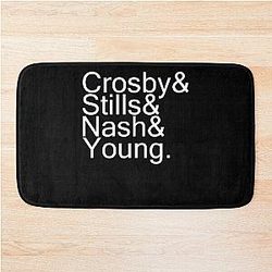 Funny Gift For Crosby Stills Nash And Young Vintage Photograp Bath Mat