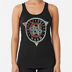 The Band Crosby Logo Stills Band Music Nash Fashion And Young  Racerback Tank Top