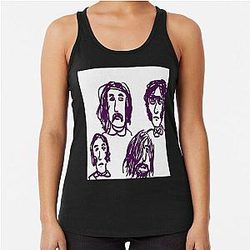 Mens Funny Csny Stills Nash And Young Drawing Day Cool Graphic Gift Racerback Tank Top