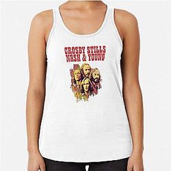 Crosby Stills Nash & Young  Racerback Tank Top