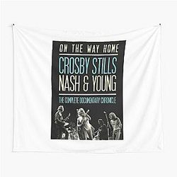 Day Gift For Crosby Stills Nash And Young Music Band Vintage Photograp Tapestry