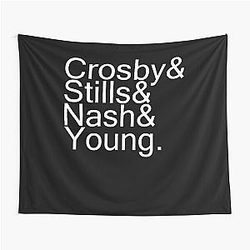 Funny Gift For Crosby Stills Nash And Young Vintage Photograp Tapestry