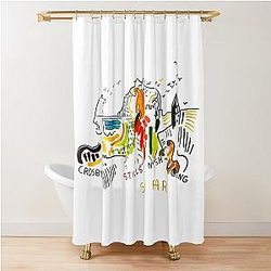 Crosby stills nash and young so far Shower Curtain