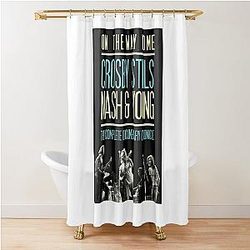 Day Gift For Crosby Stills Nash And Young Music Band Vintage Photograp Shower Curtain