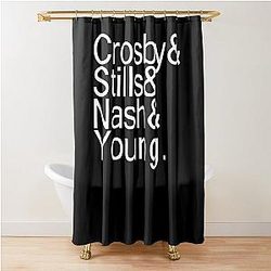 Funny Gift For Crosby Stills Nash And Young Vintage Photograp Shower Curtain