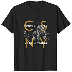 CSNY Initials Photo LA 2804 Crosby, Stills, Nash & Young T-Shirts