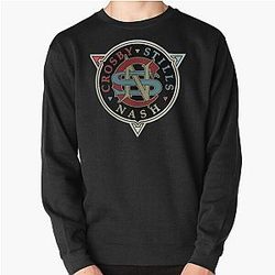 The Band Crosby Logo Stills Band Music Nash Fashion And Young  Pullover Sweatshirt