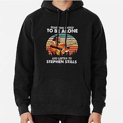 Sometimes I Need To Be Alone And Listen To Stills Vintage Pullover Hoodie