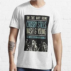 Presente de dia para Crosby Aindas Nash e Young Music Band Vintage Photograp Essential T-shirt