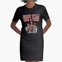 Crosby Stills Nash & Young  Graphic T-Shirt Dress