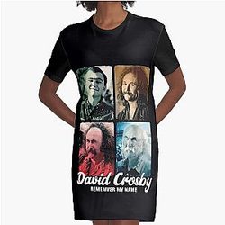 David Crosby Remember My Name Graphic T-Shirt Dress