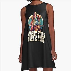 Crosby Stills Nash & Young  A-Line Dress