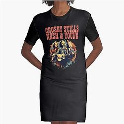 Crosby Stills Nash & Young  Graphic T-Shirt Dress