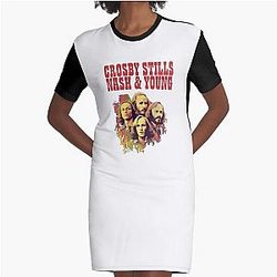 Crosby Stills Nash & Young  Graphic T-Shirt Dress