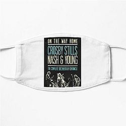 Day Gift For Crosby Stills Nash And Young Music Band Vintage Photograp Flat Mask