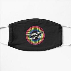 Crosby Stills Nash T-ShirtCrosby , Stills & Nash - Retro Rainbow Faded-Style Flat Mask