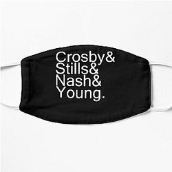 Funny Gift For Crosby Stills Nash And Young Vintage Photograp Flat Mask
