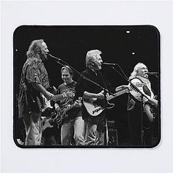 Crosby, Stills and Nash - BW Photograph Mouse Pad