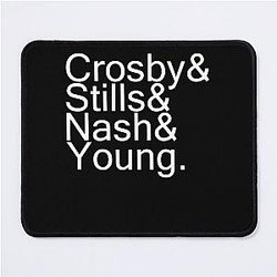 Funny Gift For Crosby Stills Nash And Young Vintage Photograp Mouse Pad