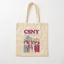 Crosby, Stills, Nash & Young Cotton Tote Bag